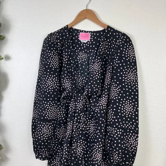 knee length dresses for ladies Kateryna Long Sleeve Lace Mini Dress Black main image 1